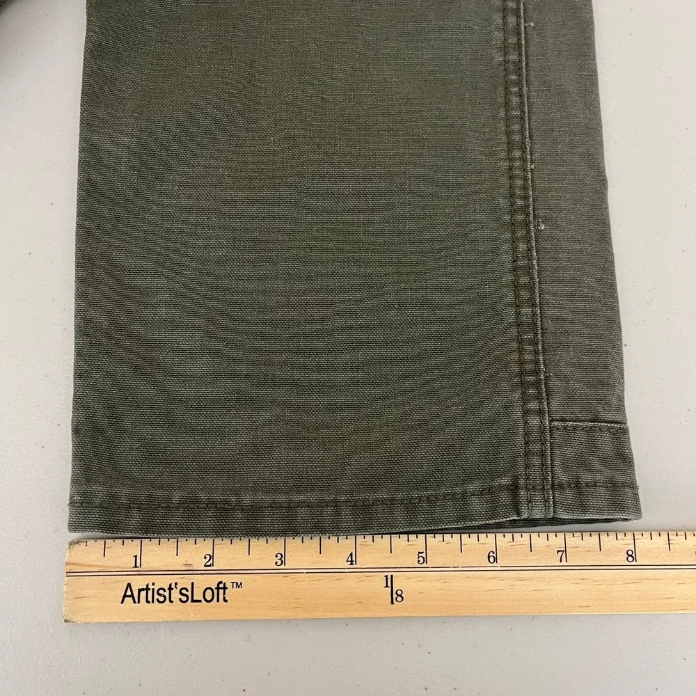 Troy Lee Designs Mens Olive Green Cotton Canvas Articulated Knee Pants Size 36